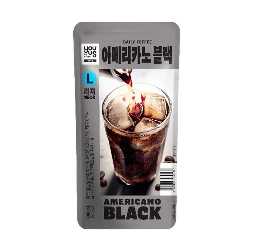 Americano Black 340L - Korean Coffee pouch single