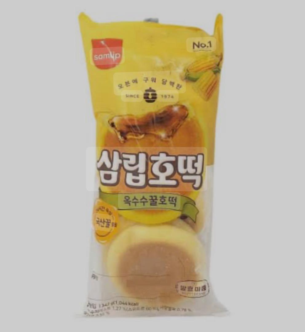 Corn Honey Hotteok (Corn Sweet Bun) - 342g (Box of 12)